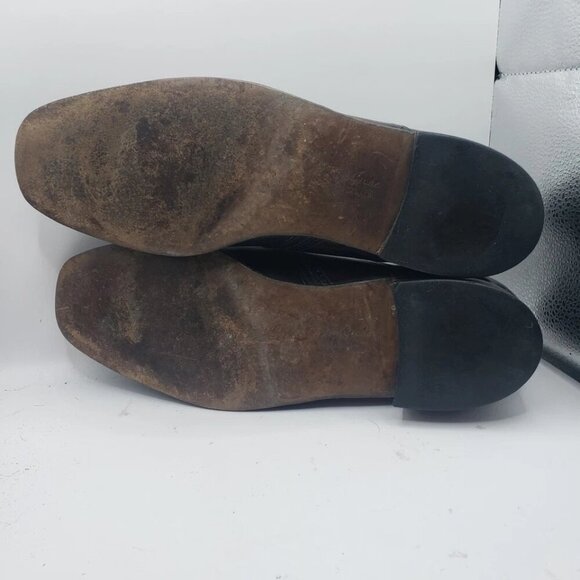 Dacks Mens Dress Shoe Wing Tip Black/Brown Leather Size 11 Made In Canada - Picture 7 of 8